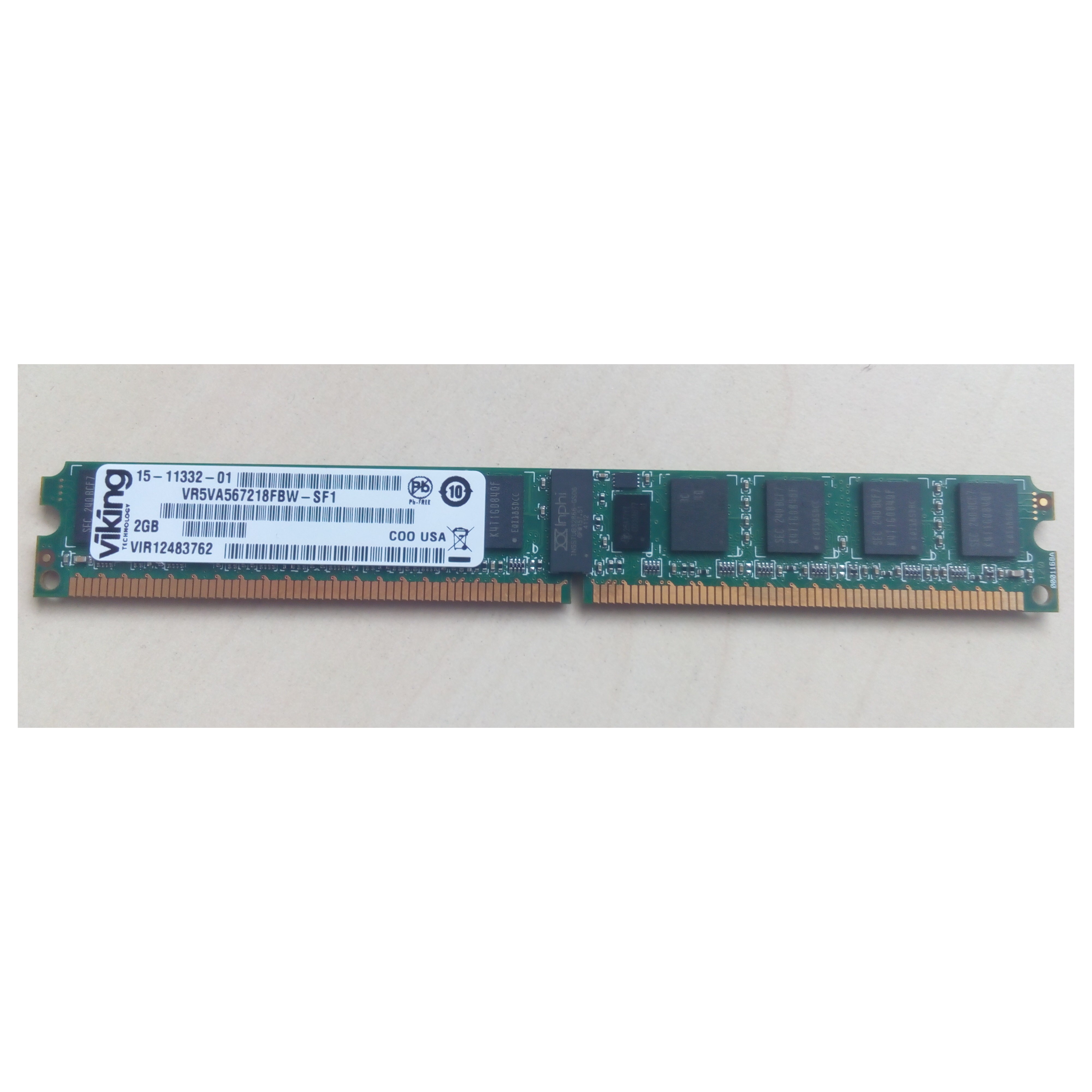Viking 2GB PC2-5300 DDR2-667MHz ECC Registered CL5 240-Pin